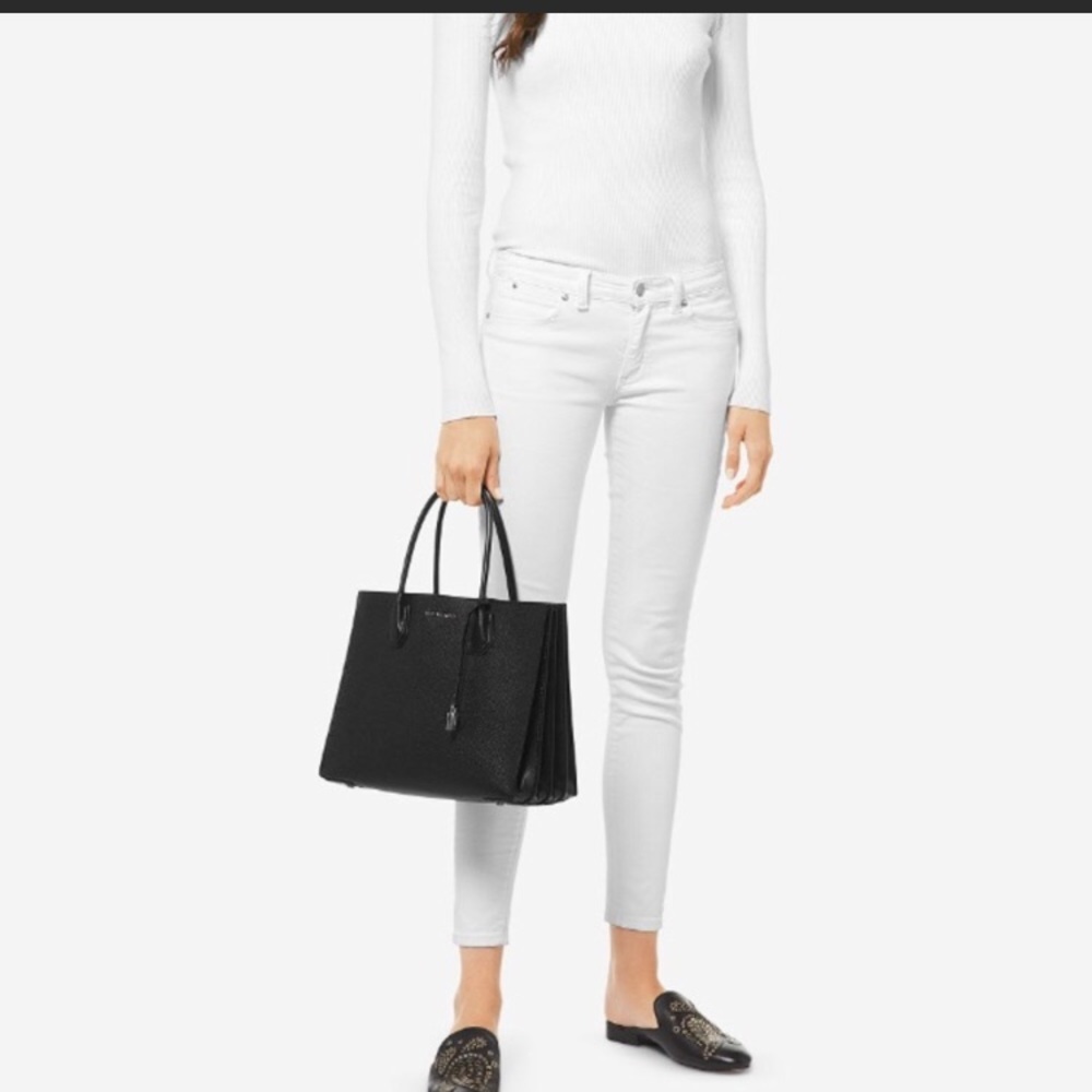 Michael Kors Mercer Accordion Pebble Leather Tote